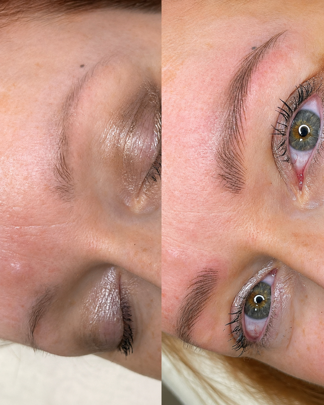 Microblading Before & After — Close Up