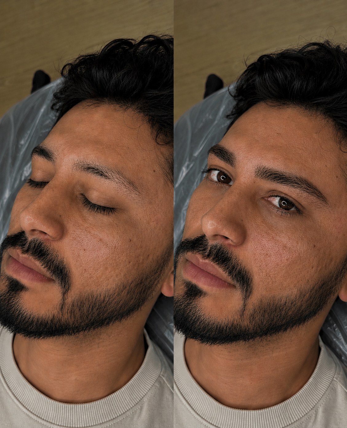 Men's microblading before and after — Perfect Brows Studio Austin